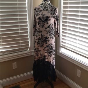 Custom made Black&Cream print dress